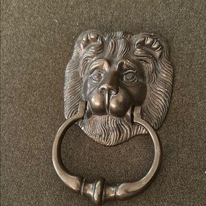 Antique Bronze brass Lion Head Door Knocker